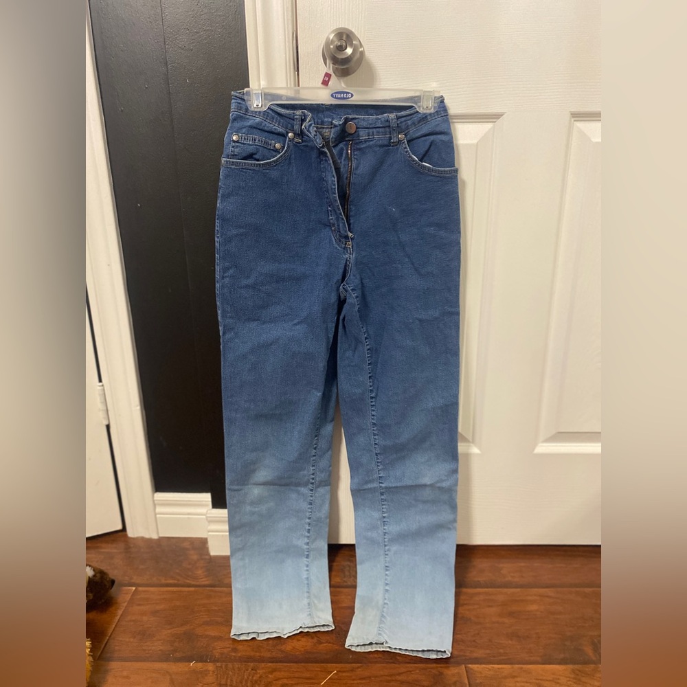 Blue Willi's Women's Blue Ombre Straight Leg Jeans